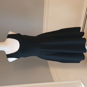 KATE SPADE BLACK WOOL  KNIT SWEATER TANK DRESS